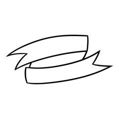 Two fold of ribbon band line illustration