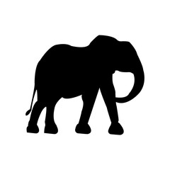 Shilouette Elephant Vector