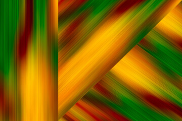 Streifenhintergrund. Intensive bunte Lichtlinien. Farbmischung in grün, rot und gelb. Textfreiraum
