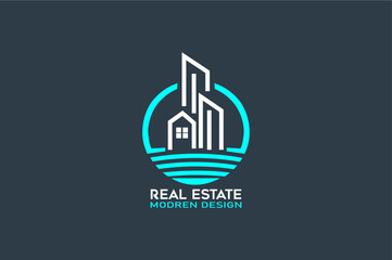 Luxury Building, home, real estate, logo  design
