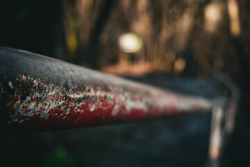 Beautiful closeup of a metal pipe