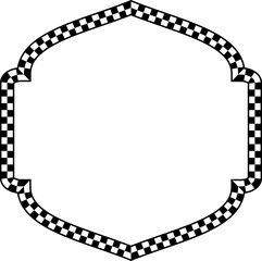 Square shape Check pattern checkered vector vintage frames retro badge banners decorative frame elements art frames picture frames ornamental framing decoration ornamental silhouette black 