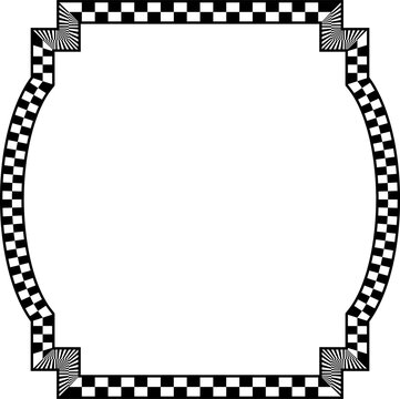 recommend clip art: Square shape Check pattern checkered vector vintage frames retro badge banners decorative frame elements art frames picture frames ornamental framing decoration ornamental silhouette black 