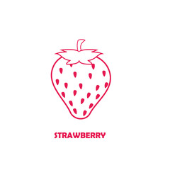 Strawberry. Strawberry red icon isolated 