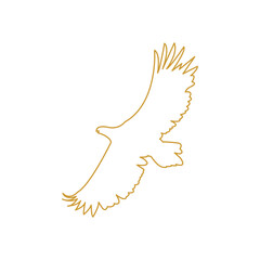 Gold Outline Birds Vector