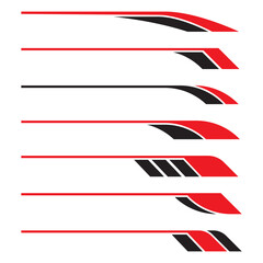 Collection of geometric abstract striped car wrap vinyl decal © Ancala