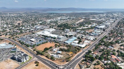 Railpark shopping mall aerial view in Gaborone, Botswana, Africa