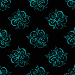Obraz premium Floral seamless pattern. Elegant texture for packaging design, wallpaper, wrapping paper, fabric, cover.