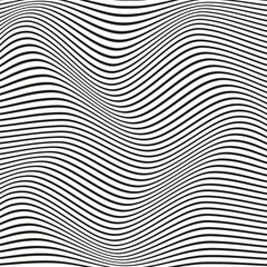 abstract geometric black horizontal line wave pattern.