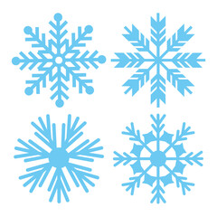 Isolated Snowflake Set