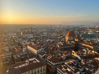 Aerial view of the traditional buildings in Florence, Italy