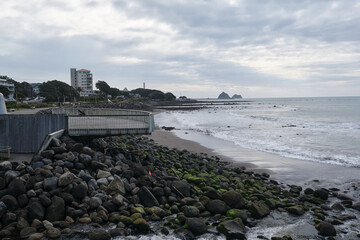 city skyline oh New Plymouth in New Zealand