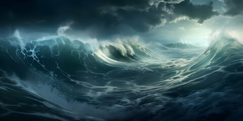 Storm in the ocean