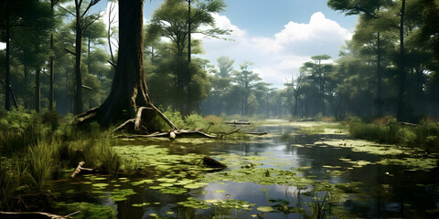 Swamp in the forest
