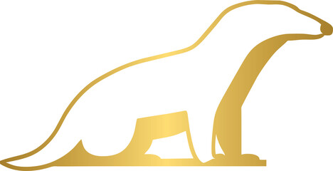 Nothern tamandua golden icon, gold animal character