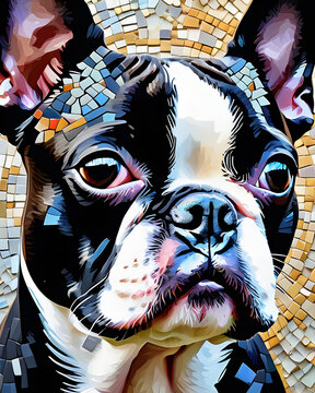 Boston Terrier Mosaic