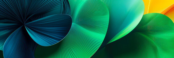 3D Flora. Tropische pflanzen und Blumen als Muster und Formen als Hintergrund für moderne und smarte Produkte oder Texte.