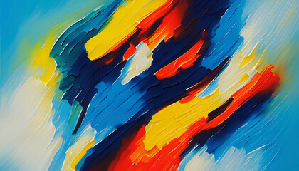 Creative artwork of abstract painting. Contemporary art with grunge paint.