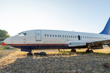 Disassembled plane in the aircraft graveyard