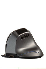 Isolated vertical mouse. Concept of body health. Office syndrome concept. Carpal Tunnel Syndrome