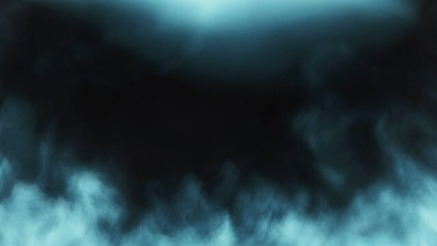 fog or smoke on a black background. Loop Animation.