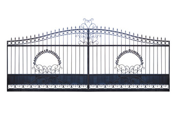 Sliding gates with ornaments.