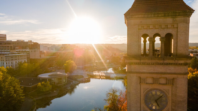Riverfront Park, Spokane, WA fall sunset