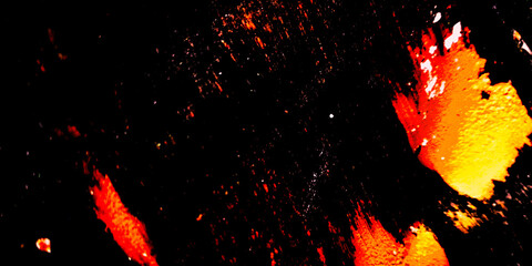 Carpet Grunge Texture. Yellow Acrylic Smears. Autumn Color Texture Paint. Modern Template Background. Watercolors Texture. Red Artist Acrylic Paint.