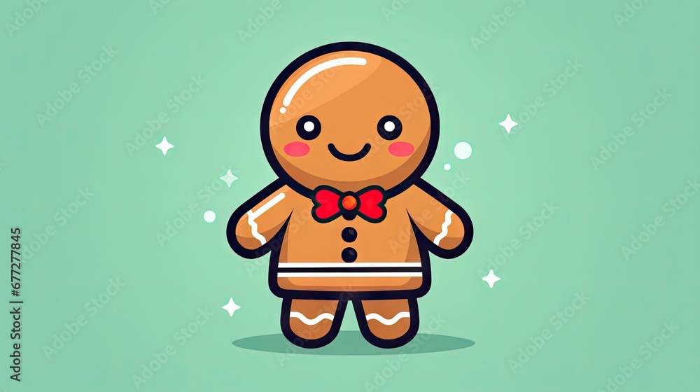 Poster a ginger with a red bow tie standing in front of a green background with stars and a starburst on it