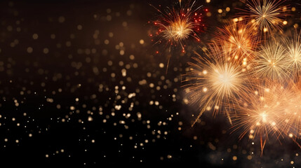 copy space, stockphoto, Firework Celebration Party New Year Background. Design for New year card, invitation card. Copy space available. Beautiful design for New year.