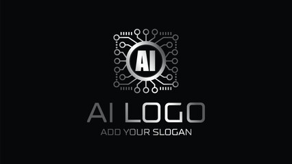 Artificial intelligence icon vector AI sign for graphic design, logo, website, social media, mobile app, UI illustration.