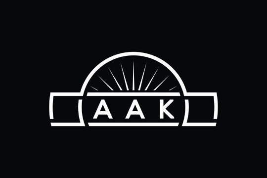 Professional letter A A K logo design template.