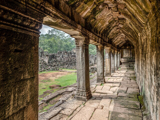 Ancient Bayon temple in Angkor Thom, Siem Reap, Cambodia