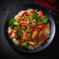 stir fried chicken with vegetables