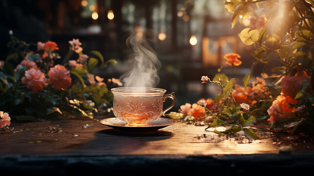 beautiful  tea beckground