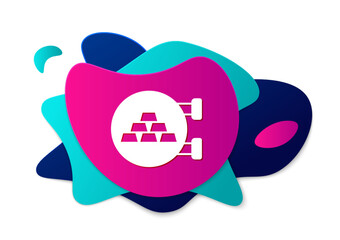 Color Jewelry store icon isolated on white background. Abstract banner with liquid shapes. Vector