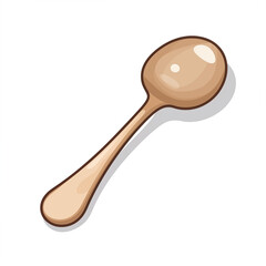 wooden spoon isolated on white background