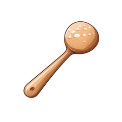 wooden spoon isolated on white background