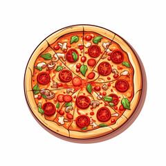 pizza isolated on white background