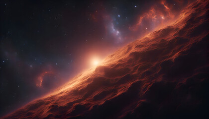 Beautiful space background with stars and nebula. 3d rendering