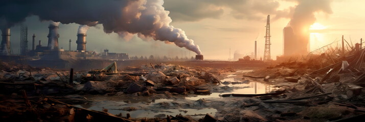 Raise awareness about air, water, and soil pollution, and strategies to combat it. - obrazy, fototapety, plakaty