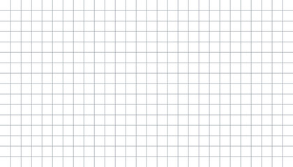 Horizontal grid square graph line page, mockup empty squared grid graph, paper grid square graph line texture of note book blank for notes - stock vector