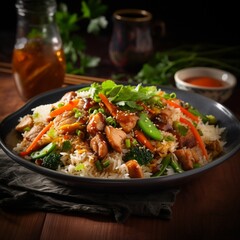 stir fried chicken with vegetables