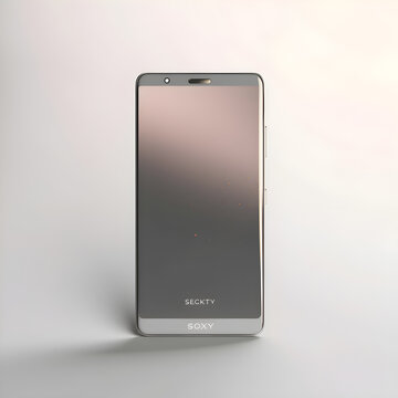 Realistic smartphone mockup isolated on white background. Vector illustration.