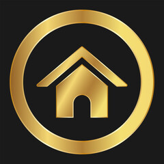 Shopping transportation or internet home simple gold icon for apps and websites