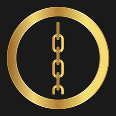 Slinging place Gold icon on product packaging and box