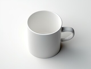 Obraz premium A white coffee cup sitting on top of a table