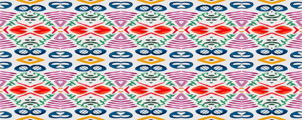 Ethnic Pattern. Cosmos Square Tile Pattern.