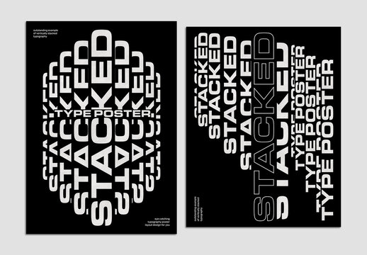 Stack Typography Poster Layout Design