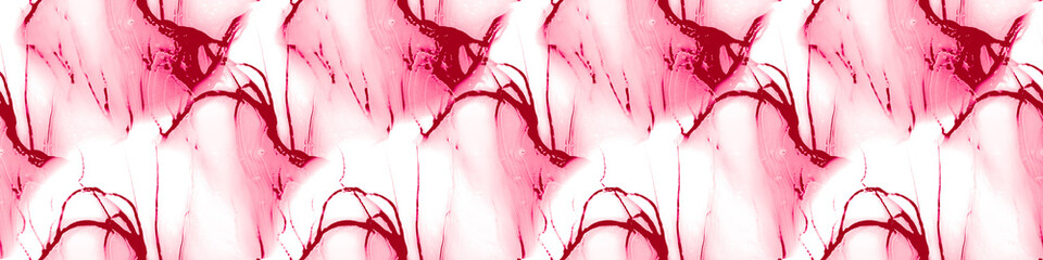 Pink Window Design. Passion Watercolor Crystal. Rose African Pattern Watercolor. Red Alcoholic Ink. Stained Glass Painting. Modern Painting Pattern.